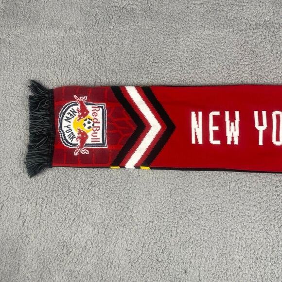 Continental MLS Soccer New York Red Bulls 48" Inch Red Black 100% Acrylic Scarf - Picture 4 of 13